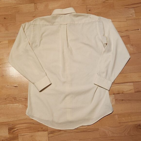 Stafford Wrinkle Free Oxford Button Down, Cream, Mens 16/33 - Picture 5 of 5